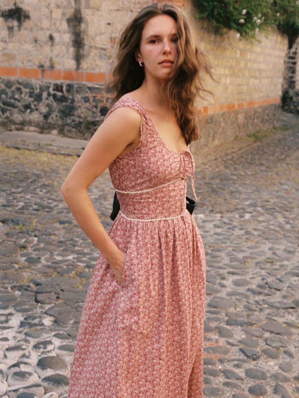 The Alessandra Dress | Mauve Pressed Petals